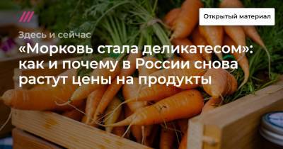 «Морковь стала деликатесом»: как и почему в России снова растут цены на продукты - tvrain.ru - Россия - Воронеж - Саратов - Свердловская обл.