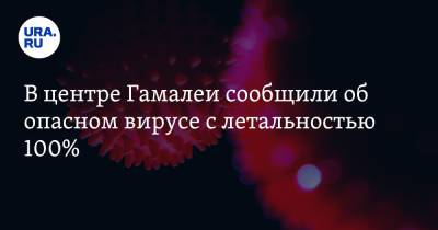 Анатолий Альтштейн - В центре Гамалеи сообщили об опасном вирусе с летальностью 100% - ura.news - Индия