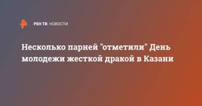 Несколько парней "отметили" День молодежи жесткой дракой в Казани - ren.tv - респ. Татарстан - Казань