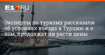 Михаил Мальцев - Максим Бутусов - Эксперты по туризму рассказали об условиях въезда в Турцию и о том, продолжат ли расти цены - e1.ru - Краснодарский край - Екатеринбург - Турция - Уральск