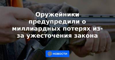 Оружейники предупредили о миллиардных потерях из-за ужесточения закона - news.mail.ru - Россия