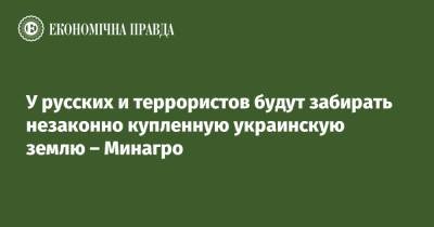 Тарас Высоцкий - У русских и террористов будут забирать незаконно купленную украинскую землю – Минагро - epravda.com.ua - Россия - Украина - ДНР - ЛНР