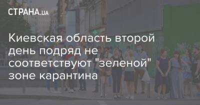 Киевская область второй день подряд не соответствуют "зеленой" зоне карантина - strana.ua - Украина - Киев - Киевская обл. - Кировоградская обл. - Черкасская обл.