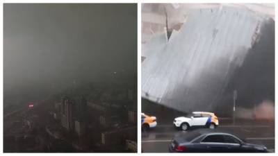 Москва погрузилась во "тьму" посреди дня, ураган сносит крыши, затапливает метро: кадры разгула стихии - politeka.net - Москва - Украина - Московская обл.