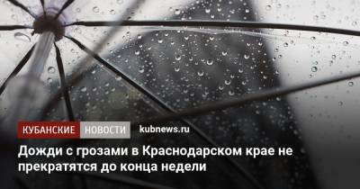 Александр Колесник - Дожди с грозами в Краснодарском крае не прекратятся до конца недели - kubnews.ru - Краснодарский край