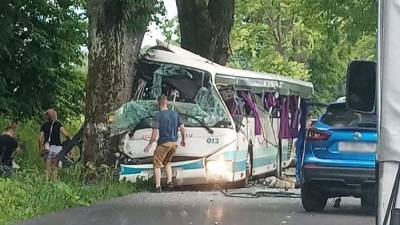 В ДТП с автобусом под Калининградом пострадали восемь человек - iz.ru - Израиль - Калининград - Астраханская обл. - Калининградская обл.