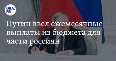 Владимир Путин - Путин ввел ежемесячные выплаты из бюджета для части россиян - ura.news - Россия