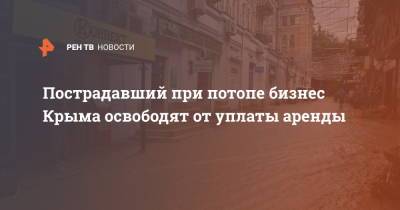 Сергей Аксенов - Пострадавший при потопе бизнес Крыма освободят от уплаты аренды - ren.tv - Крым - Керчь