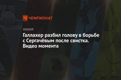 Бэй Лайтнинг - Михаил Сергачев - Галлахер разбил голову в борьбе с Сергачёвым после свистка. Видео момента - championat.com - Россия