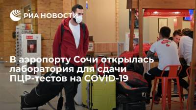 Вениамин Кондратьев - Экспресс-лаборатория для сдачи ПЦР-тестов на коронавирусную инфекцию открылась в аэропорту Сочи - ria.ru - Россия - Сочи - Краснодарский край - Краснодар