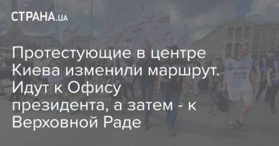 Протестующие в центре Киева изменили маршрут. Идут к Офису президента, а затем - к Верховной Раде - strana.ua - Украина - Киев