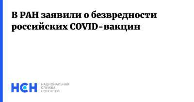 Александр Сергеев - Александр Гинцбург - В РАН заявили о безвредности российских COVID-вакцин - nsn.fm - Россия
