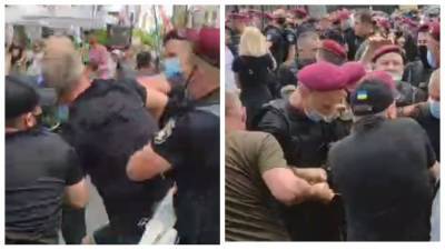 Украинцы сцепились с полицией в центре Киева, кадры жесткого противостояния: "Ганьба!" - politeka.net - Украина - Киев