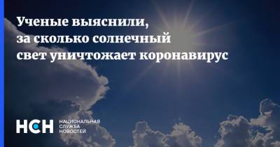 Ученые выяснили, за сколько солнечный свет уничтожает коронавирус - nsn.fm - США - шт. Аризона