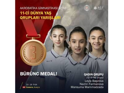 Надир Насиров - Азербайджанские гимнастки завоевали бронзу на Всемирных соревнованиях в Женеве - trend.az - Швейцария - Женева