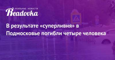 В результате «суперливня» в Подмосковье погибли четыре человека - readovka.news - Москва - Московская обл.