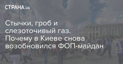 Стычки, гроб и слезоточивый газ. Почему в Киеве снова возобновился ФОП-майдан - strana.ua - Украина - Киев