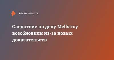 Алена Ефремова - Следствие по делу Mellstroy возобновили из-за новых доказательств - ren.tv - Москва
