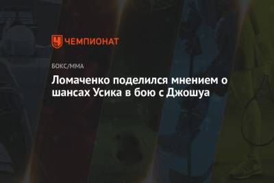 Василий Ломаченко - Александр Усик - Энтони Джошуа - Фьюри Тайсон - Ломаченко поделился мнением о шансах Усика в бою с Джошуа - championat.com