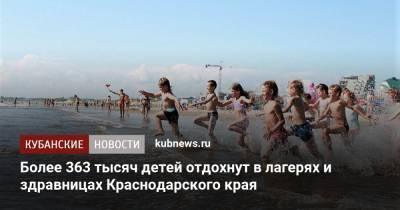 Анна Минькова - Более 363 тысяч детей отдохнут в лагерях и здравницах Краснодарского края - kubnews.ru - Краснодарский край