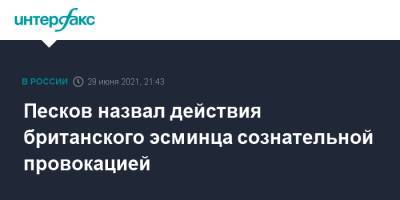 Владимир Путин - Дмитрий Песков - Песков назвал действия британского эсминца сознательной провокацией - interfax.ru - Москва - Россия