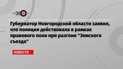 Андрей Никитин - Губернатор Новгородской области заявил, что полиция действовала в рамках правового поля при разгоне «Земского съезда» - echo.msk.ru - Москва - Новгородская обл.