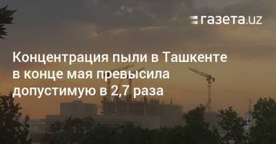 Концентрация пыли в Ташкенте в конце мая превысила допустимую в 2,7 раза - gazeta.uz - Узбекистан - Самаркандская обл. - Ташкент