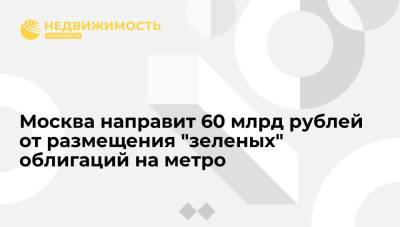 Владимир Ефимов - Москва направит 60 млрд рублей от размещения "зеленых" облигаций на метро - realty.ria.ru - Москва - Санкт-Петербург