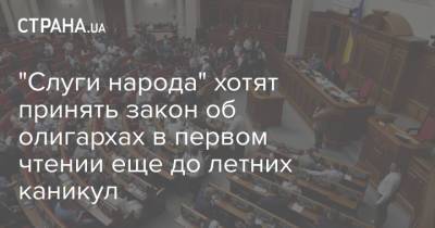 Евгения Кравчук - Марьяна Безуглая - "Слуги народа" хотят принять закон об олигархах в первом чтении еще до летних каникул - strana.ua