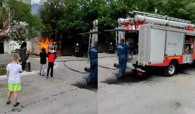 В Тюмени на улице Мельникайте около Сбербанка произошел пожар - nashgorod.ru - Тюмень - Тюменская обл.
