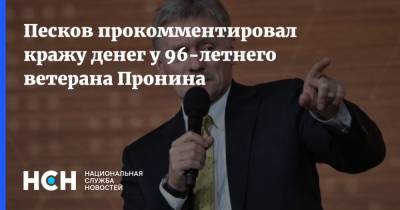 Владимир Путин - Дмитрий Песков - Ирина Волк - Василий Пронин - Песков прокомментировал кражу денег у 96-летнего ветерана Пронина - nsn.fm - Москва