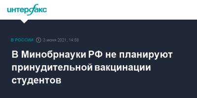 Владимир Путин - Валерий Фальков - В Минобрнауки РФ не планируют принудительной вакцинации студентов - interfax.ru - Москва