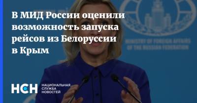 Мария Захарова - В МИД России оценили возможность запуска рейсов из Белоруссии в Крым - nsn.fm - Москва - Крым - Белоруссия - Минск