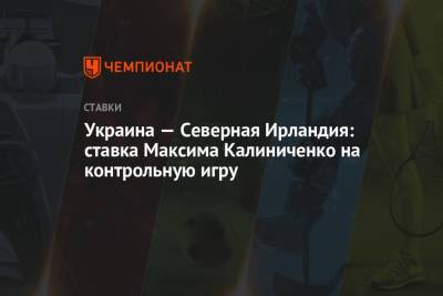 Максим Калиниченко - Украина — Северная Ирландия: ставка Максима Калиниченко на контрольную игру - championat.com - Днепр - Ирландия