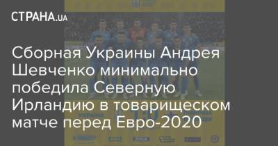 Андрей Шевченко - Александр Зубков - Артем Беседин - Сборная Украины Андрея Шевченко минимально победила Северную Ирландию в товарищеском матче перед Евро-2020 - strana.ua - Ирландия