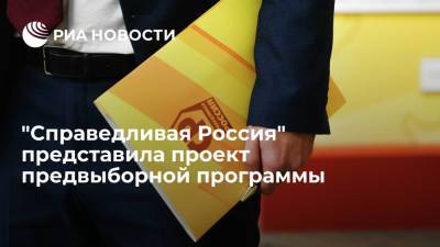 "Справедливая Россия" представила проект предвыборной программы - ria.ru - Москва - Россия