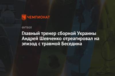 Андрей Шевченко - Артем Беседин - Главный тренер сборной Украины Андрей Шевченко отреагировал на эпизод с травмой Беседина - championat.com - Украина - Швеция
