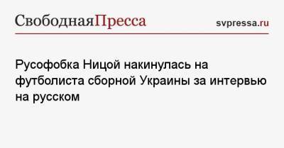 Лариса Ницой - Артем Довбик - Русофобка Ницой накинулась на футболиста сборной Украины за интервью на русском - svpressa.ru - Украина - Швеция