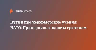Владимир Путин - Путин про черноморские учения НАТО: Приперлись к нашим границам - ren.tv - Россия - Украина