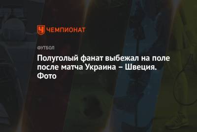 Артем Довбик - Полуголый фанат выбежал на поле после матча Украина – Швеция. Фото - championat.com - Украина - Англия - Германия - Швеция - Рим