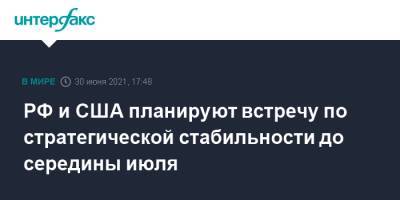 Сергей Лавров - РФ и США планируют встречу по стратегической стабильности до середины июля - interfax.ru - Москва - Россия - США