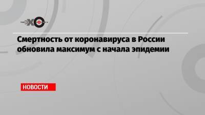 Смертность от коронавируса в России обновила максимум с начала эпидемии - echo.msk.ru - Москва - Россия - Санкт-Петербург