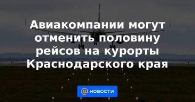 Авиакомпании могут отменить половину рейсов на курорты Краснодарского края - smartmoney.one - Анапа - Сочи - Краснодарский край - Геленджик