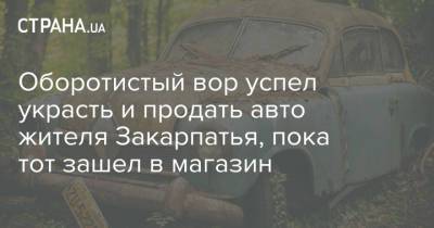 Оборотистый вор успел украсть и продать авто жителя Закарпатья, пока тот зашел в магазин - strana.ua - Украина - Харьков - Ужгород - Закарпатья