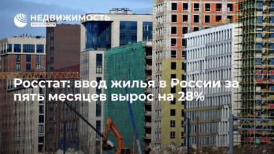 Росстат: ввод жилья в России за пять месяцев вырос на 28% - realty.ria.ru - Москва - Россия
