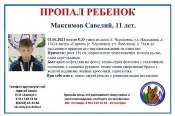 Поступила новая информация о пропавшем в Череповце 11-летнем ребенке - vologda-poisk.ru - Вологда - Череповец