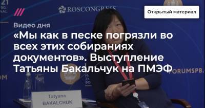 «Мы погрязли во всех этих собираниях документов»: богатейшая женщина России выступила на ПМЭФ - tvrain.ru