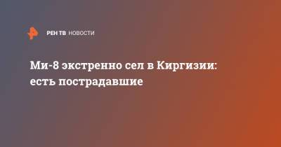 Ми-8 экстренно сел в Киргизии: есть пострадавшие - ren.tv - Киргизия - Ошская обл.