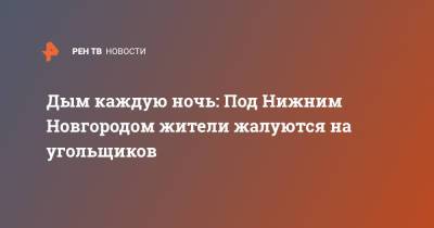 Дым каждую ночь: Пол Нижним Новгородом жители жалуются на угольщиков - ren.tv - Нижегородская обл. - Нижний Новгород
