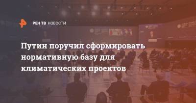 Владимир Путин - Путин поручил сформировать нормативную базу для климатических проектов - ren.tv - Экология